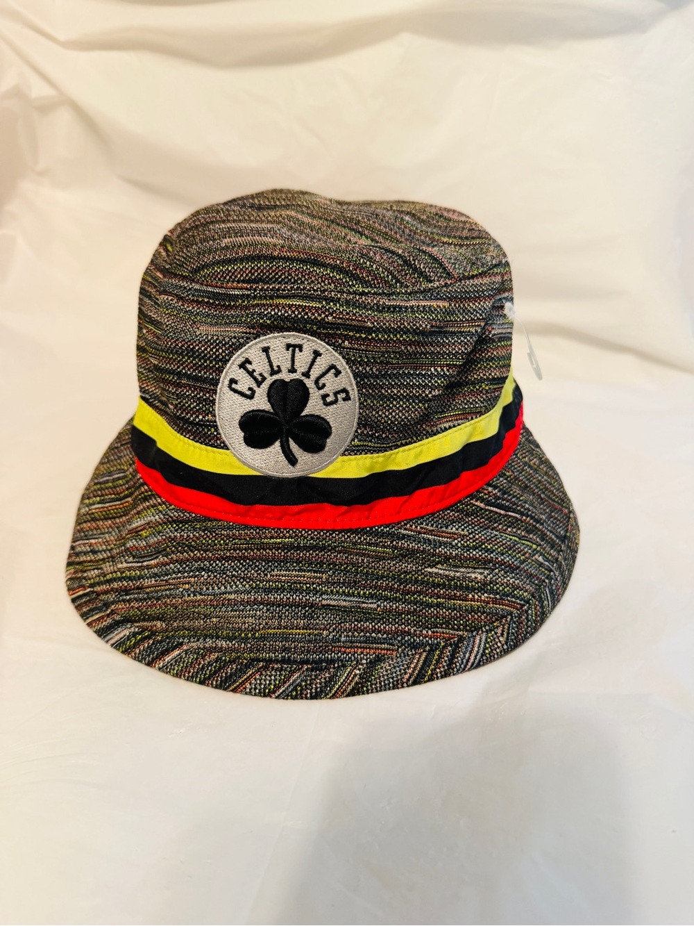 Mitchell & Ness Boston Celtics Space Knit Bucket Hat S/M NBA NWT U264Z
